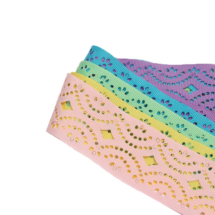 3.8cm Wave Pattern Hollow Belt Embossed Handmade Bow Clothing supplied by BY Boyuan