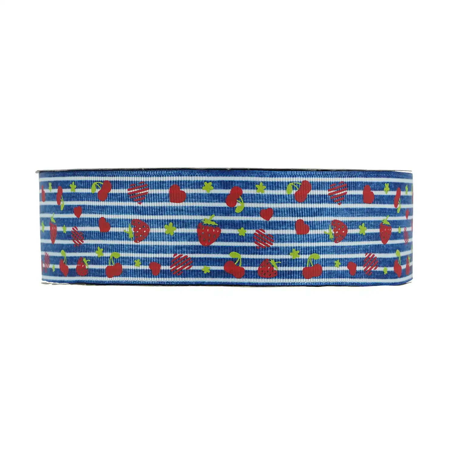 38mm Rib Belt Heat Transfer Printing Ink Strawberry Pattern supplied by BY Boyuan
