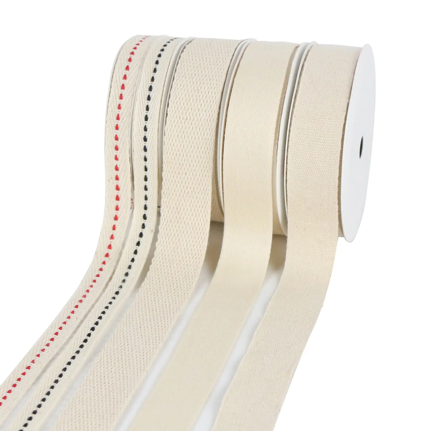 This White Cotton with Herringbone Webbing Hand Belt Clothing supplied by BY Boyuan