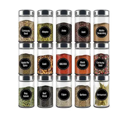 144 Printed Spice Jar Labels and Pantry Stickers Blackboard detail view 2