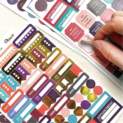 2022 Plannersticker 1700 Diary Planning Notes Marked with Aesthetic detail view 3
