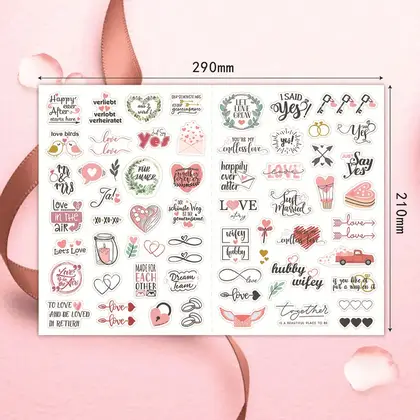 266 German Flash Wedding Planning Stickers Greetings Invitation Package detail view 3