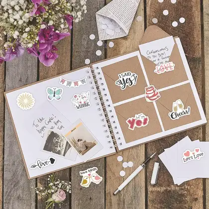 266 German Flash Wedding Planning Stickers Greetings Invitation Package detail view 2