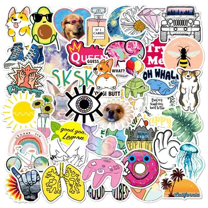320 Small Fresh Graffiti Luggage Stickers Personality Cartoon Skateboard detail view 2