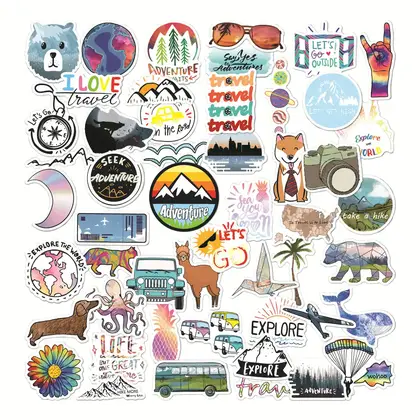 320 Small Fresh Graffiti Luggage Stickers Personality Cartoon Skateboard detail view 3