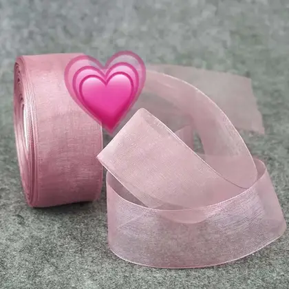 4cm Wide Transparent Snow Gauze Ribbon Christmas Party Pull detail view 3