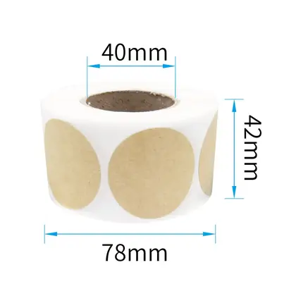500 Rolls of Brown Paper 1.5-inch Love Stickers As detail view 3