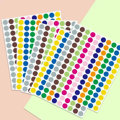 Color Dot Self-adhesive Sticker Classification Mark 6mm12mm Round Label detail view 2