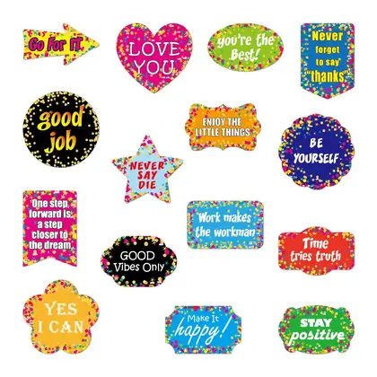 Back-to-school Sticker Waterproof Student Graffiti Inspirational English Phrase detail view 2
