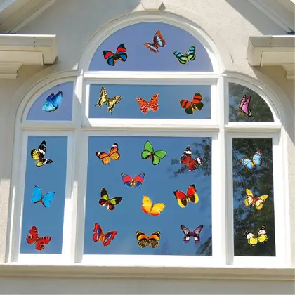 Color Electrostatic Sticker Decorative Glass Refrigerator Transparent Waterproof Butterfly supplied by BY Boyuan