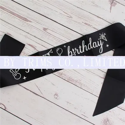 Laser Silver Sash Birthday Party Bridesmaid Etiquette detail view 3
