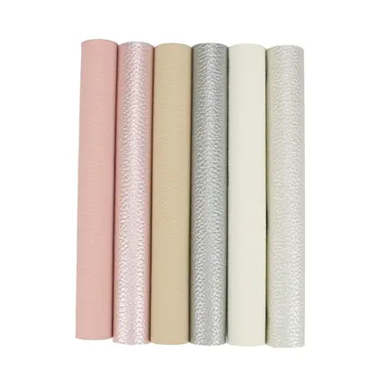 PU Cloth Leather Litchi Pattern Earrings Material Self-adhesive Fabric detail view 3