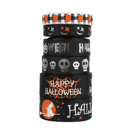 Halloween Ribbon Small Roll Combination Decorative Holiday Gift Box detail view 2