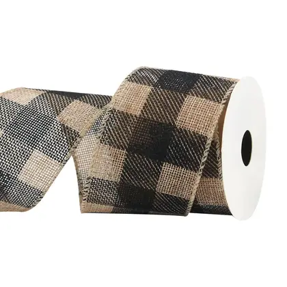 Koke Wire Edge Ribbon Personalized Custom Hemp Material Bow detail view 2