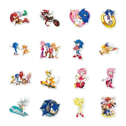 Sonic Decals 50 PVC Cartoon Doodle Waterproof Drawbar Case detail view 2