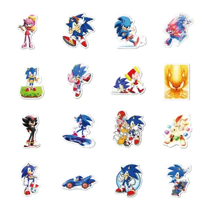 Sonic Decals 50 PVC Cartoon Doodle Waterproof Drawbar Case detail view 3