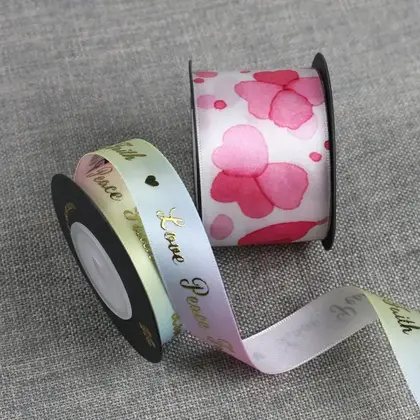 Bronzing Printing Ribbon Hair Accessories Bow Flower Handmade Material detail view 2