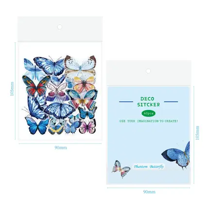 Butterfly Scrapbook Decal 320 Pieces of Vintage Pet Self Adhesive Stickers and Labels 2 detail view 2