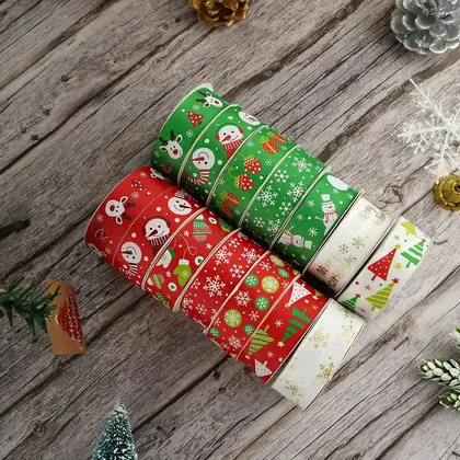 Christmas Ribbon Festive Scene Decoration Gift Box Packaging Tree detail view 2