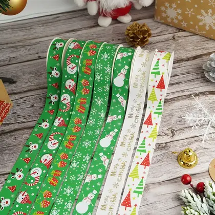 Christmas Ribbon Festive Scene Decoration Gift Box Packaging Tree detail view 3