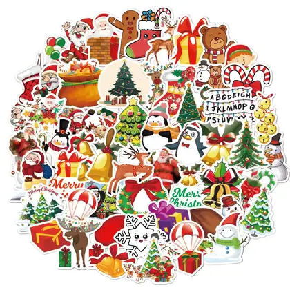 Christmas Stickers Pumpkin 60 Theme Horror Party Waterproof Suitcase detail view 3