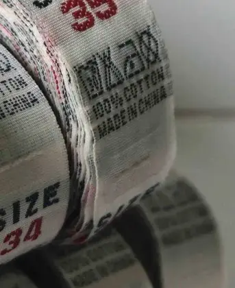Clothing Collar Label Denim Code Number Size Jeans Cloth detail view 3