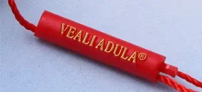 Clothing Tag Cylindrical Hanging Grain Rope Custom Lettering Double detail view 2