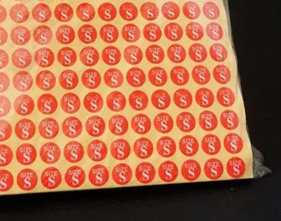 Code Label Sticker Mark Red Round Size Paper Number supplied by BY Boyuan