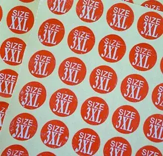 Code Label Sticker Mark Red Round Size Paper Number detail view 2