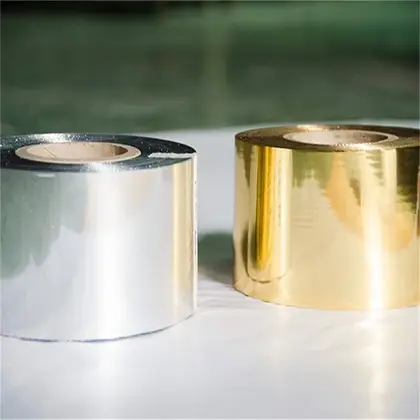 Cold Stamping Paper Gold Anodized Aluminum Foil Film Take detail view 3