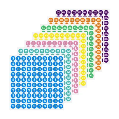 Color Dot Self-adhesive Label Clothes Size Round Seal Sticker detail view 2