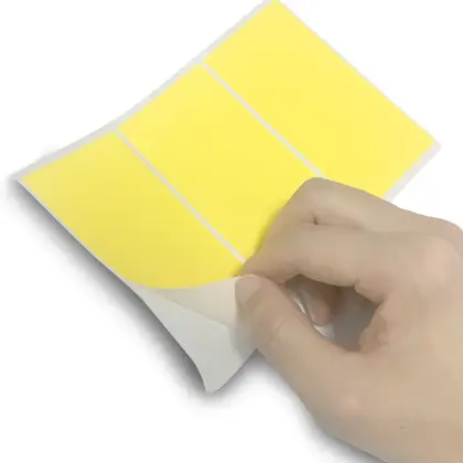 Color Rectangular Self-adhesive Label Classification Mark Coated Paper Handwritten detail view 3