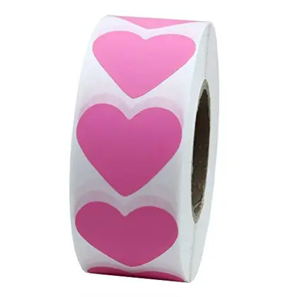 1000 Rolls Valentine's Day Love Hand-made Silver Pink Purple detail view 3