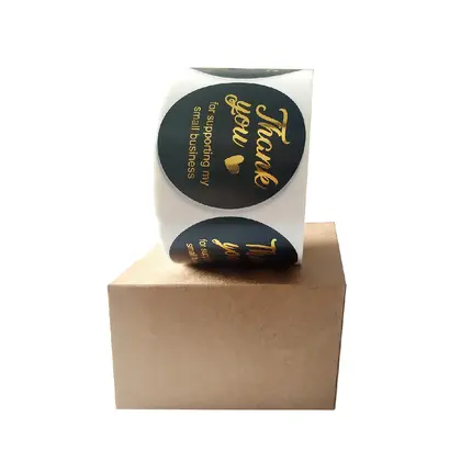 2-inch 5cm 600 Roll Gift Coated Paper Thank You detail view 3