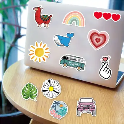 Children's Party Sticker Cartoon Waterproof Removable Luggage Graffiti Printing detail view 2