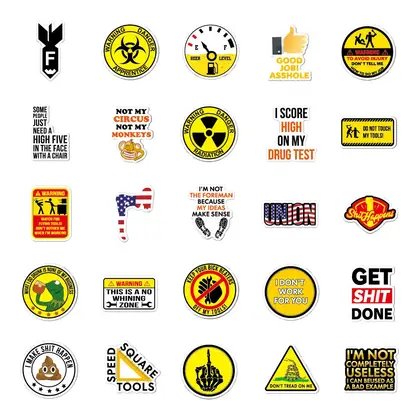 Helmet Stickers 50 Toolbox Cartoon Graffiti Industrial Waterproof Motorcycle detail view 3