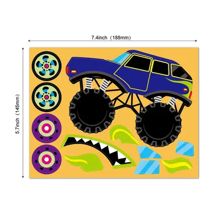 Children' S Car Stickers 24 Waterproof Cartoon Creative Party detail view 2