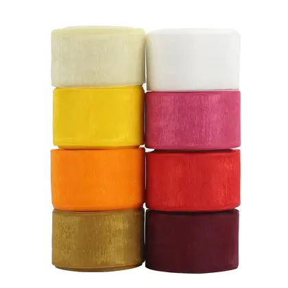 Product Plain Color Transparent Snow Gauze Belt Logo Small detail view 2