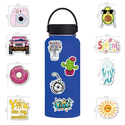 Small Fresh Stickers 100 Cartoon Travel Waterproof Skateboard Guitar detail view 2