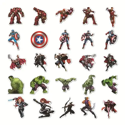 Spider-man Stickers 104 Captain America Cartoon Waterproof Marvel detail view 3