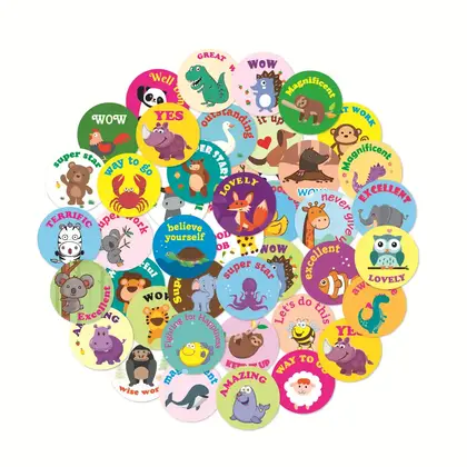 Teacher Reward Sticker 42 Creative Teaching Cartoon Cute Animal detail view 2