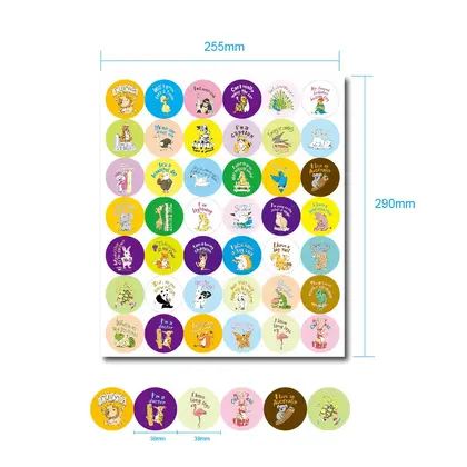 Teacher Reward Sticker 42 Creative Teaching Cartoon Cute Animal supplied by BY Boyuan