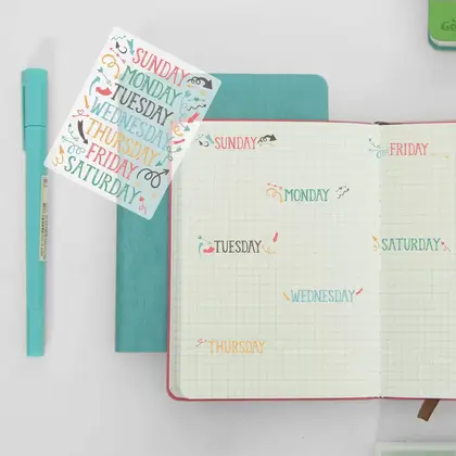 Weekly Stickers and Paper Hand-book Date Series Materials Creative detail view 3