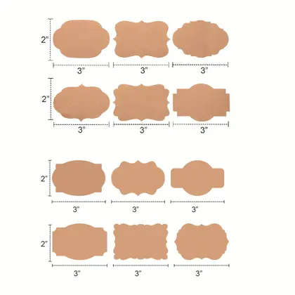 Christmas Gifts Self-adhesive Label Package Can Be Handwritten Kraft detail view 3