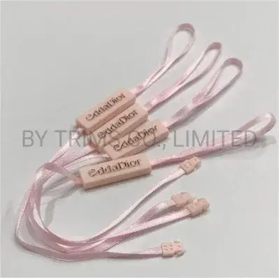 Custom Clothing Ribbon Plastic Seal Hang Tag with High detail view 2