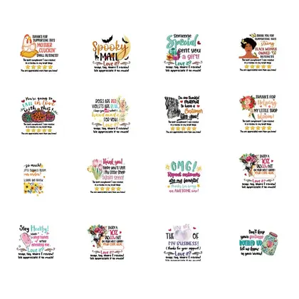 Custom Roll Sticker Color Cartoon Bronzing Printing Logo Seal detail view 2