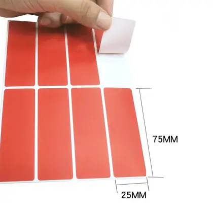 Color Computer Printing Label 75*25mm Handwritten Mark Sticker Rectangle detail view 2