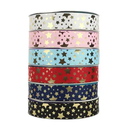 Stamping Silver Logo Ribbon Printing Star Threaded Bow Packaging detail view 2
