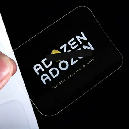 Transparent Sticker Self-adhesive Milk Tea Food Logo QR Code detail view 2