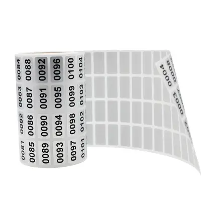 Digital Label Dumb Silver Self-adhesive Number Live Room Coding detail view 2